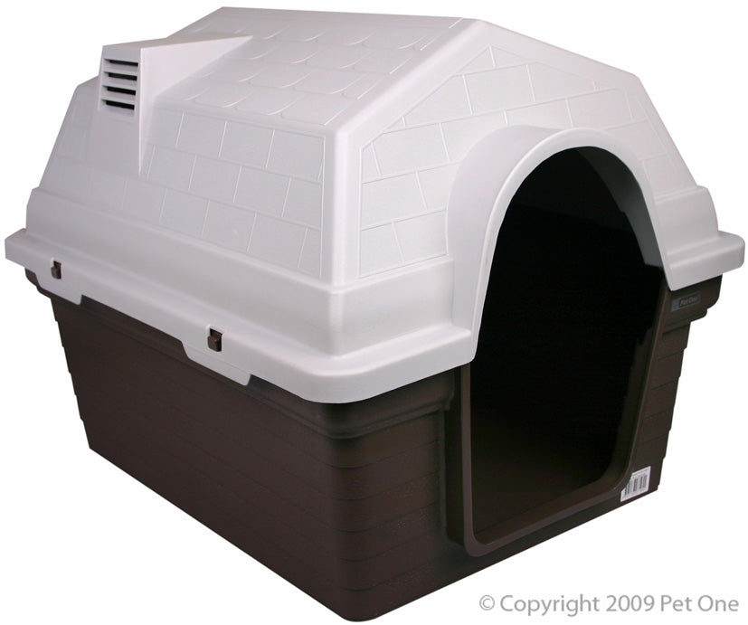 Pet One Plastic Kennel Medium Chocolate *Available In Store or Free Local Deliver Only*