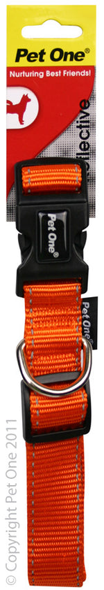 NYLON ADJUST REFLECT 15MM 30-45CM ORG