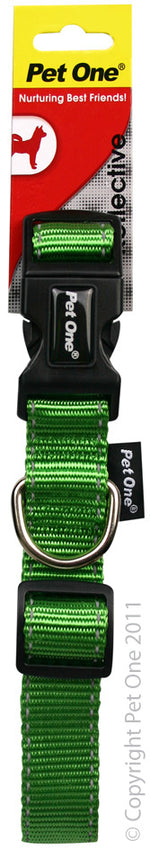NYLON ADJUST REFLECT 15MM 30-45CM GREEN