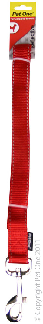 Pet One Leash Reflect 15Mm - 150Cm Red
