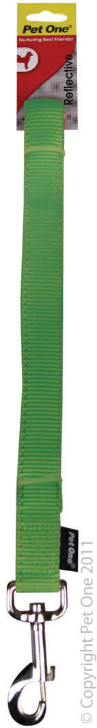 LEASH REFLECT 15MM - 150CM GREEN