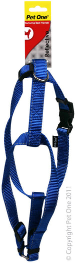 Pet One Harness Nylon 15Mm 25-40Cm Bl