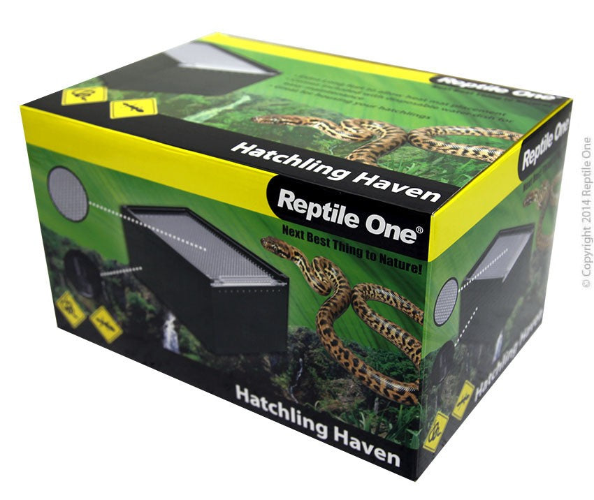 HATCHLING BOX, BLACK ACRYLIC W/ANTI TIP WATER DISH 200WX300DX150H MM