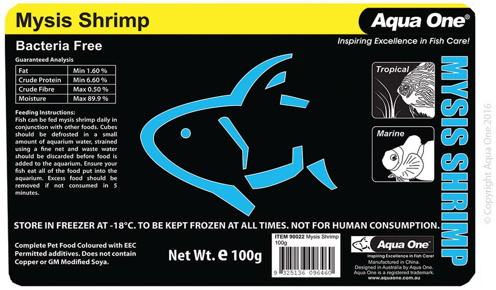 Aqua One 90022 Mysis Shrimp Frozen (delete)