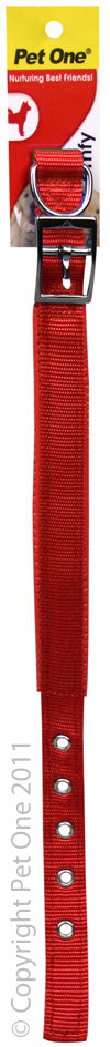 Pet One Padded Collar 20Mm 37-47Cm Red