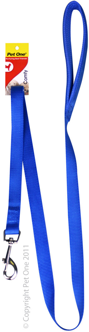 Pet One Padded Leash Blue [Sz:122cm 15mm]