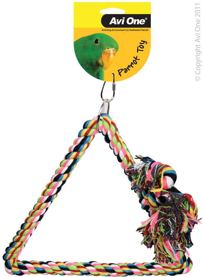 PARROT TOY TRI-ANGLE ROPE SWING 20MM X 35CM L