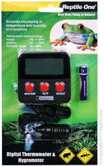 THERMOMETER HYGROMETER REPTILE DIGITAL DUAL PROBE