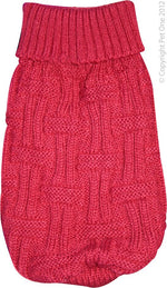 Pet One Komfyknit Jumper Icelandic Red [Sz:20cm]