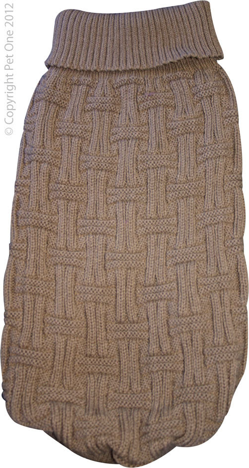 Pet One Komfyknit Jumper Icelandic Latte [Sz:20cm]