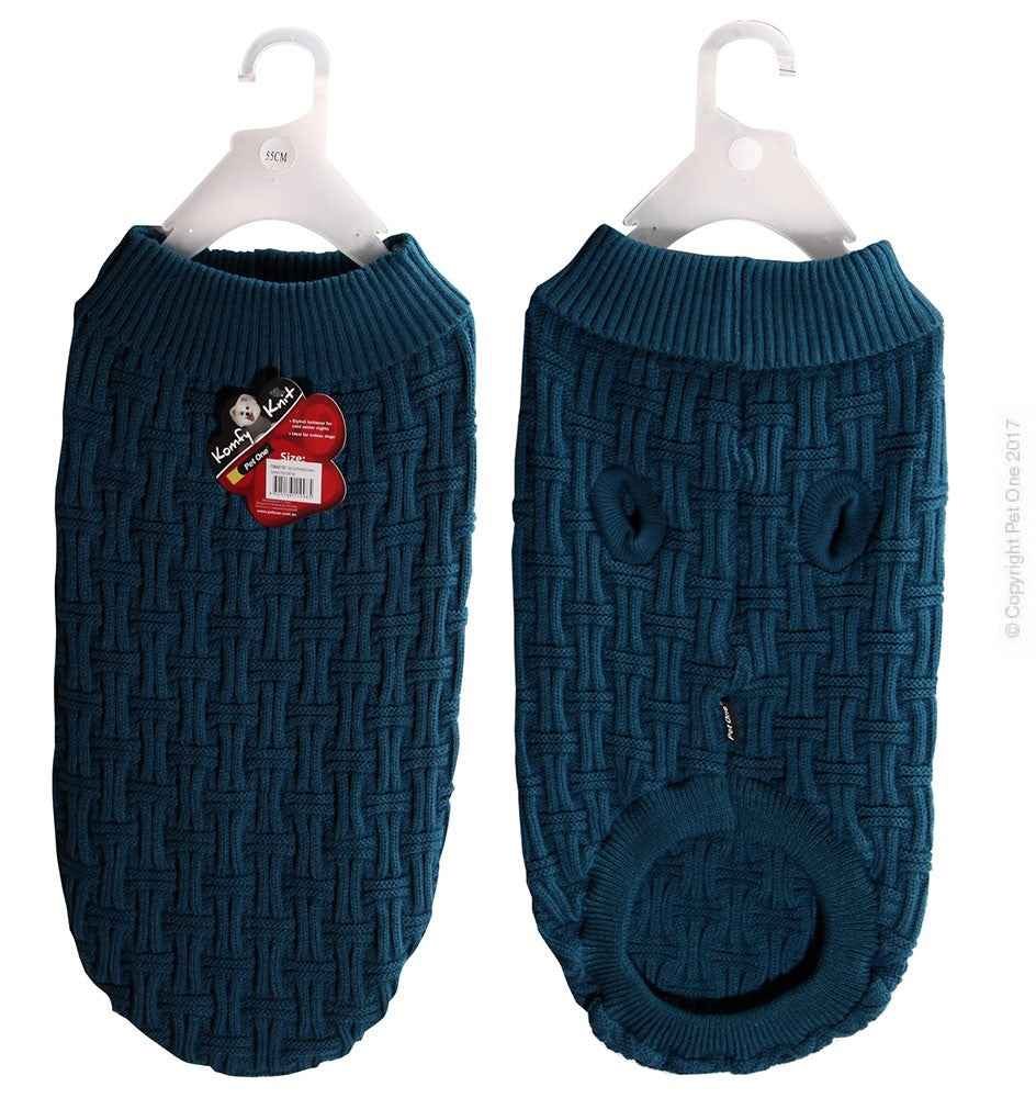Pet One Komfyknit Jumper Icelandic 35cm Dark Teal