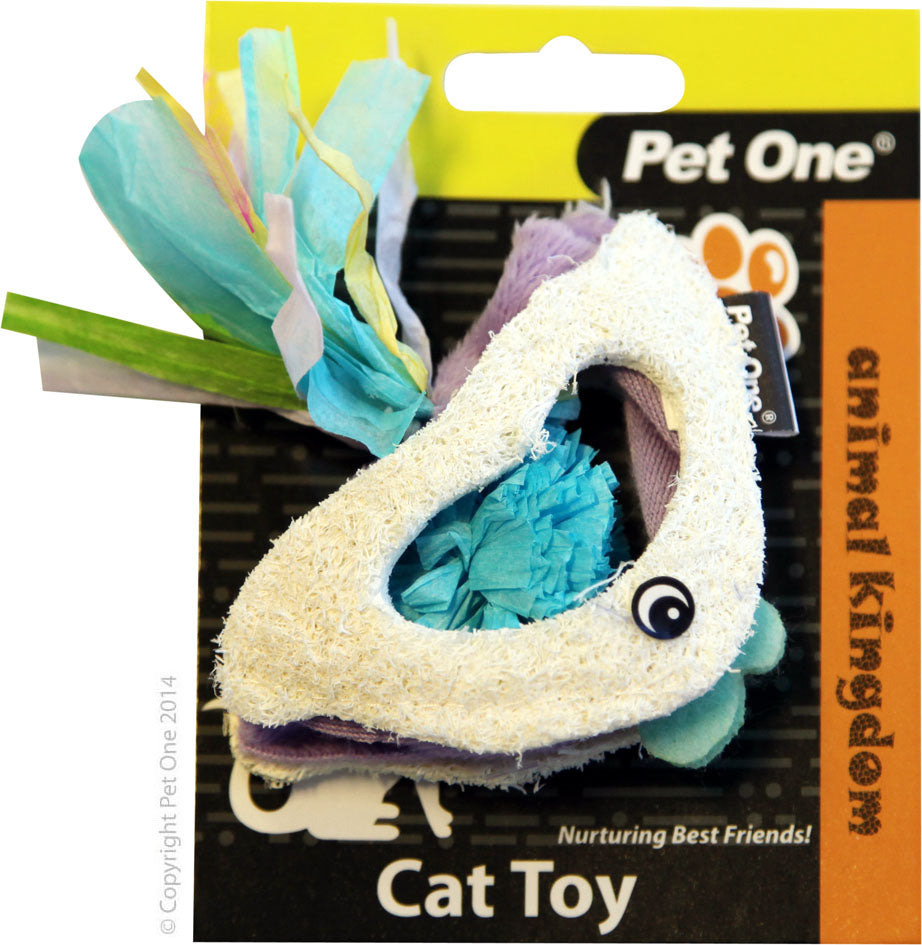 Y CAT TOY LOOFA AND RAFFIA FISH