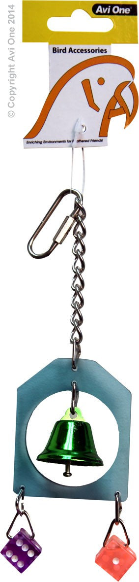 Avi One Bird Toy Acrylic Window W Bell