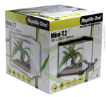 GLASS TANK MINI T2, W/WIRE MESH LID - REPTILE 30X30X30CM (H) BLACK