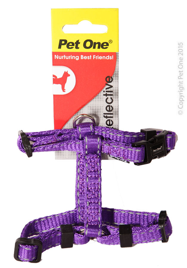 Pet One Harness Nylon Refl 10Mm Pu