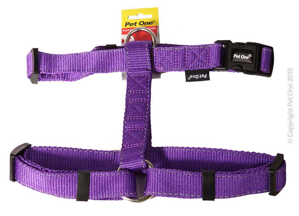 Pet One Harness Nylon Refl 25Mm Pu