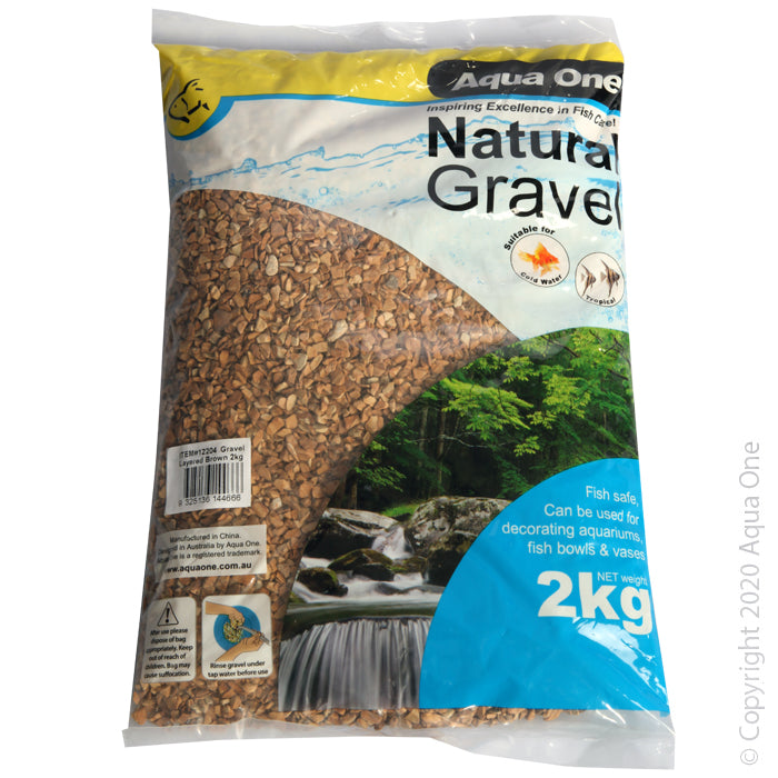 Aqua One Natural Gravel Layered Brown 2Kg