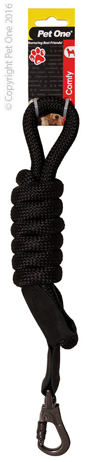 Pet One Comfy Leash Rope 120Cm 13Mm [Clr:Black]