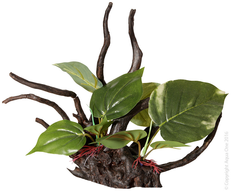 ORNAMENT DRIFTWOOD W/ANUBIAS SMALL 29.8X20X24.2CM