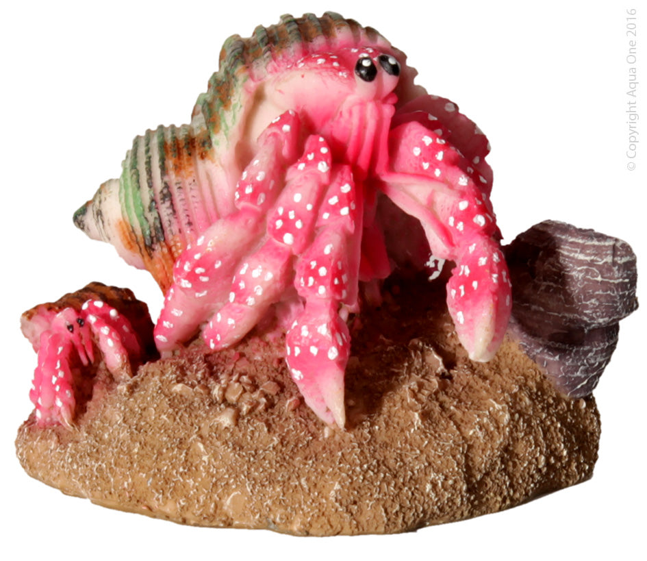 HERMIT CRAB MOTHER AND BABY PINK 8.1X6.7X5.8CM