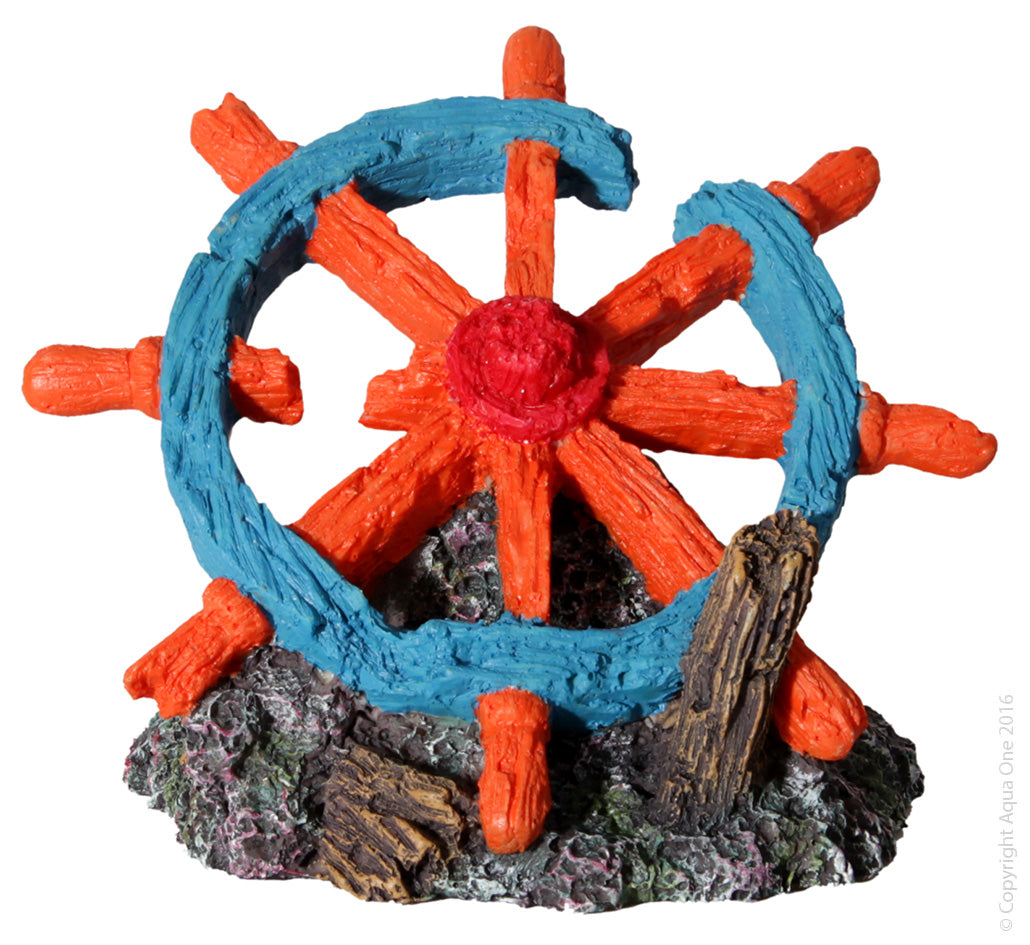 HERMIT CRAB SHIP WHEEL 14X10.5X10.5CM