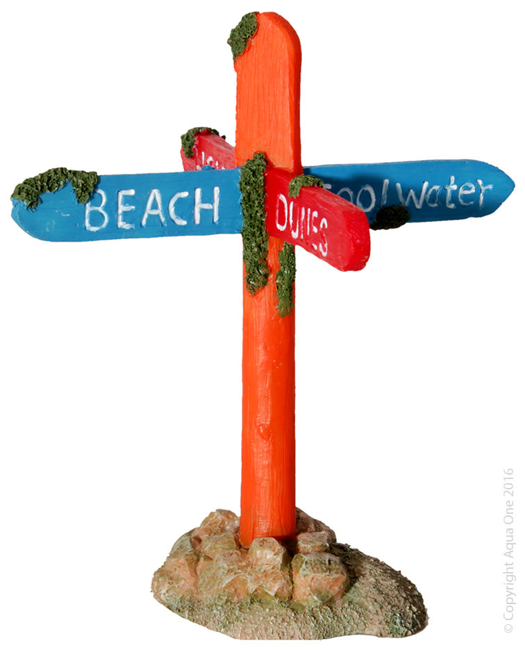 HERMIT CRAB STREET SIGN 11.5X12X14CM