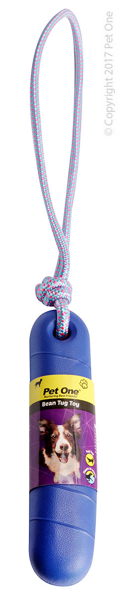 Y Dog Toy Tug Bean (blue)