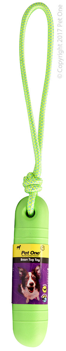 Y Dog Toy Tug Bean (green)