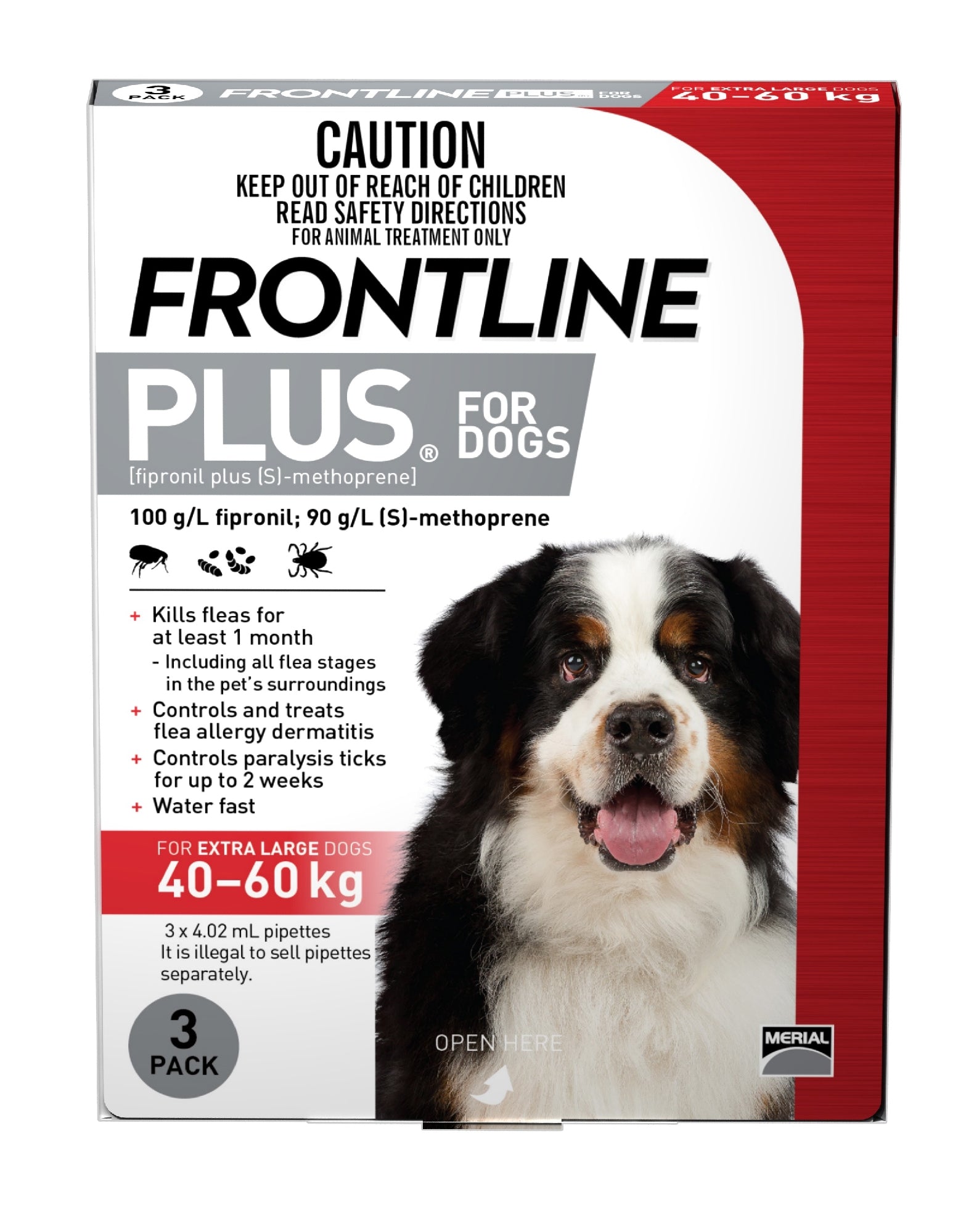 Frontline Dog Red 40Kg - 60Kg [PS:3 Pack]