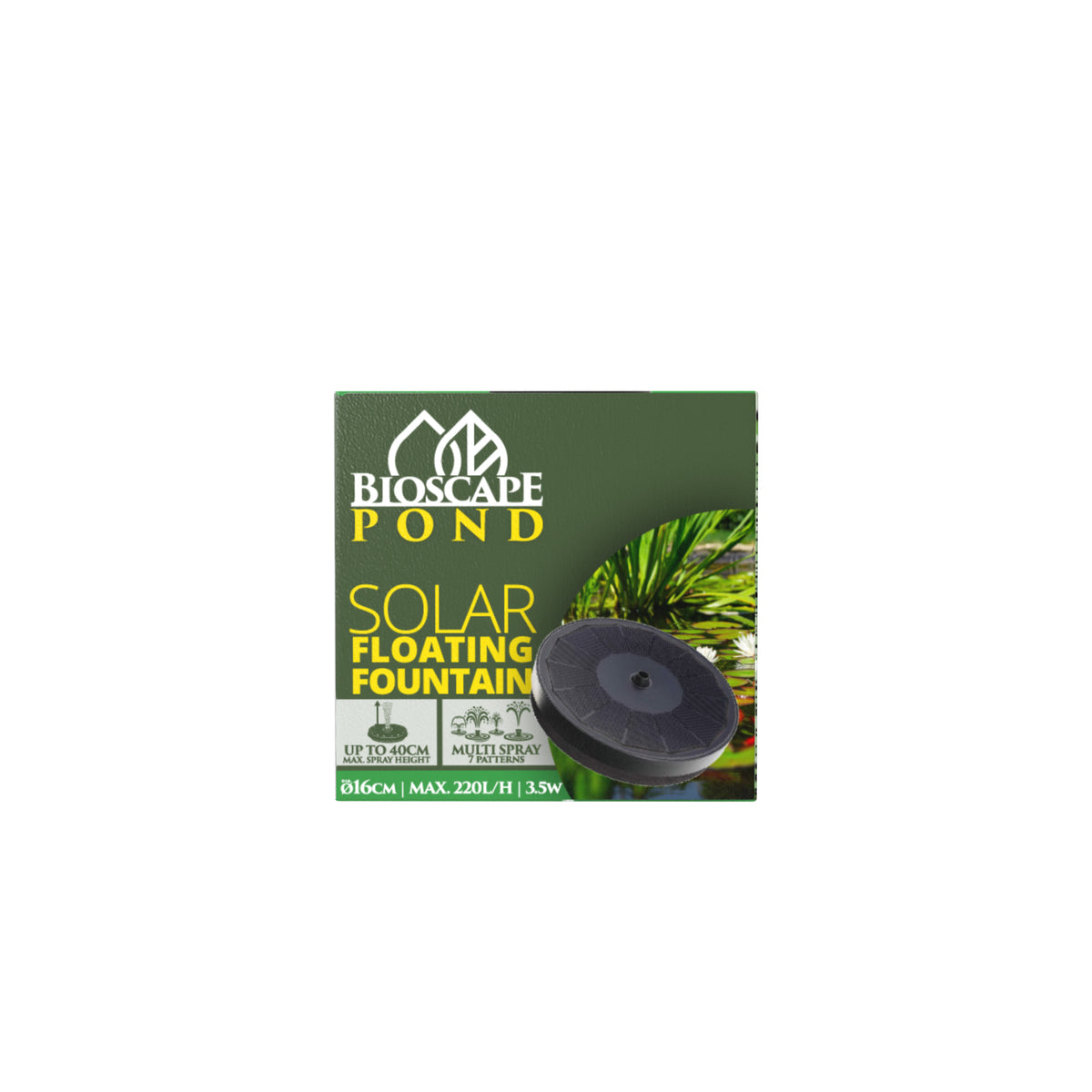 Bioscape Floating Solar Fountain 16cm
