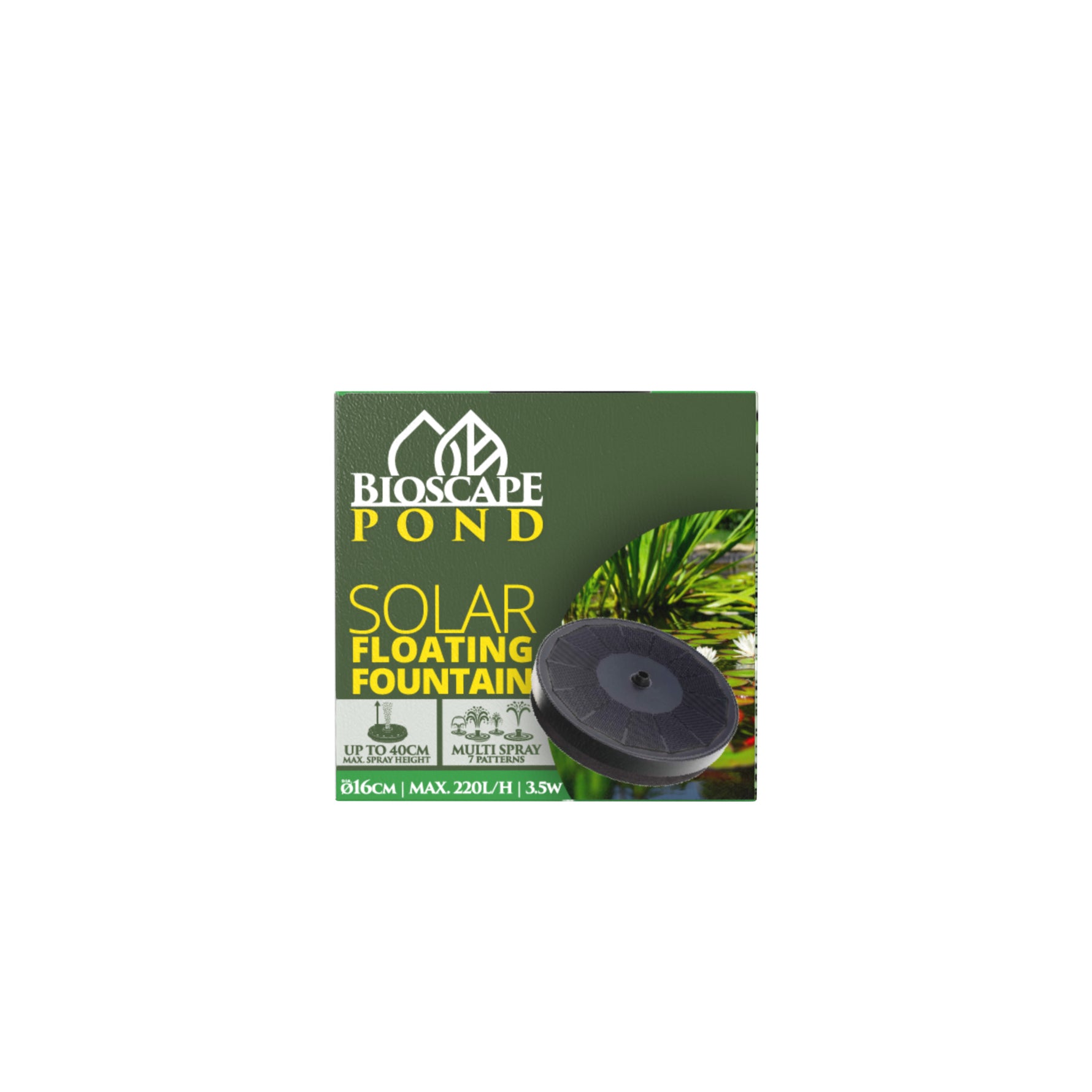 Bioscape Floating Solar Fountain 16cm