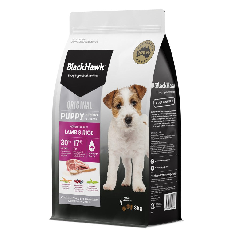 Black Hawk Puppy Lamb And Rice 3Kg