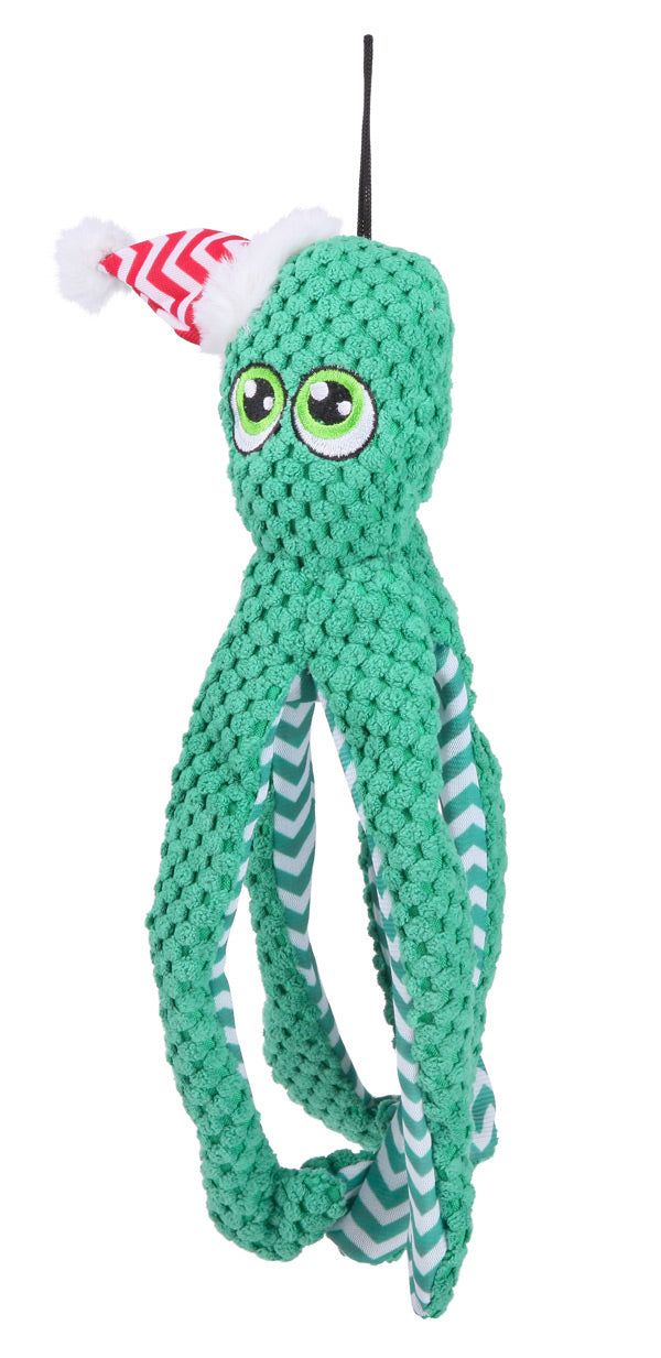 Kazoo Christmas Crinkle Octopus - Medium
