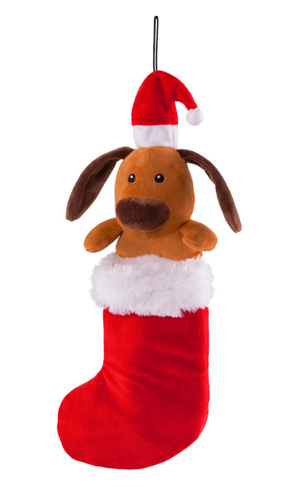 Kazoo Christmas Dog In Stocking - Large