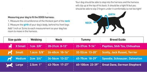 Doog Benji Harness - Brown & Blue Zigzag [Sz:X Small]