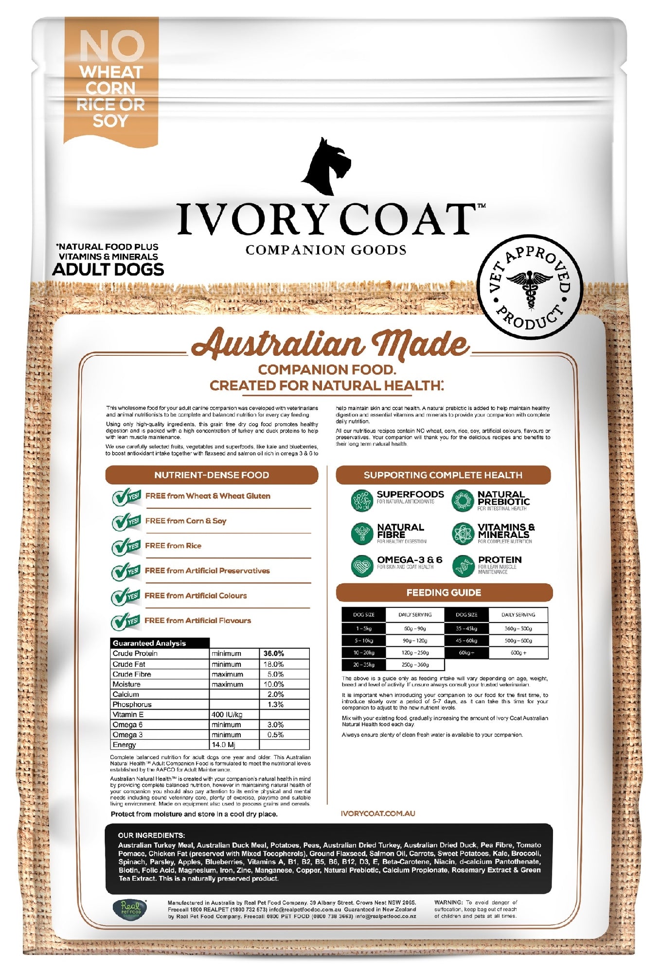 Ivory Coat Turkey & Duck 2kg