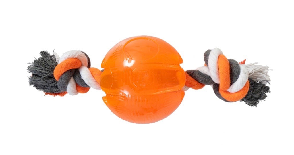 Yours Drooly Strong Ball With Rope Small