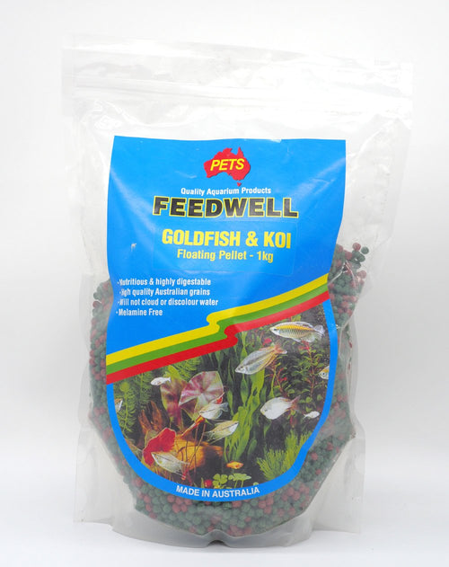 Feedwell Koi And Goldfish Pellets 1Kg Size Medium