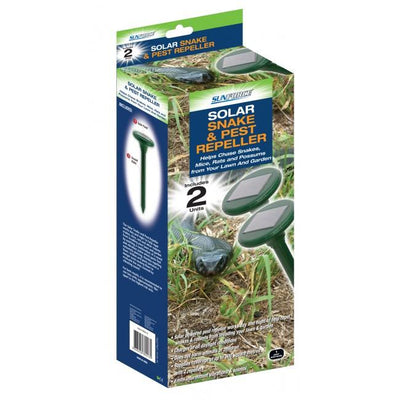 prevents snakes, mice, rats and other rodents from invading your lawn, garden, campsite and more by emitting both sound and vibration pulses